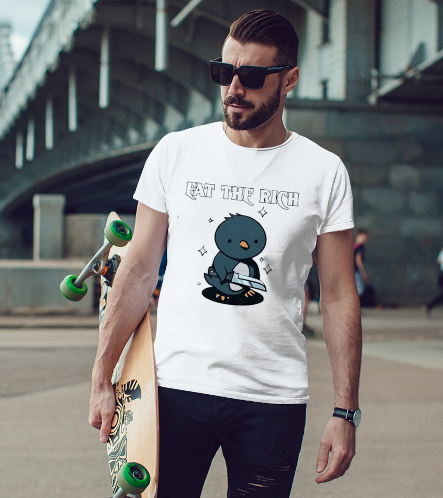 Eat The Rich Bird Meme Knife T-Shirt
