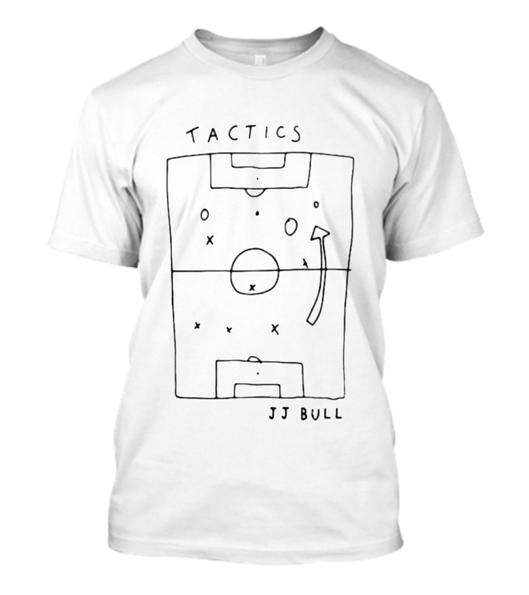 JJ Bull Tactics Football Strategy Field Sketch T-Shirt