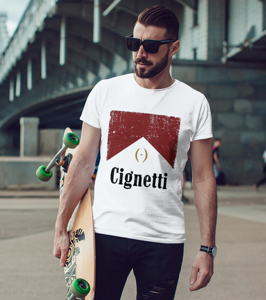 Cignetti Indiana Hoosiers Vintage Red Banner T-Shirt