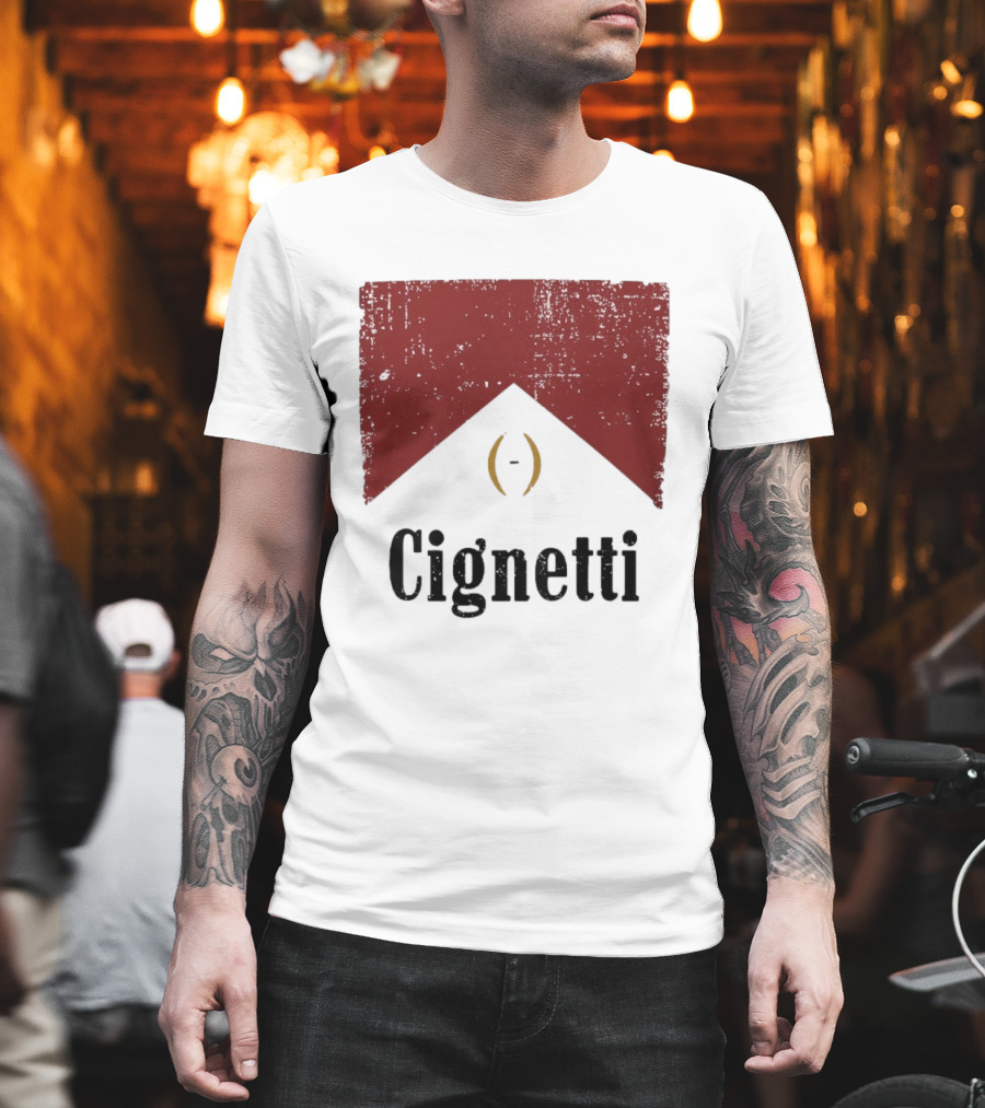 Cignetti Indiana Hoosiers Vintage Red Banner T-Shirt