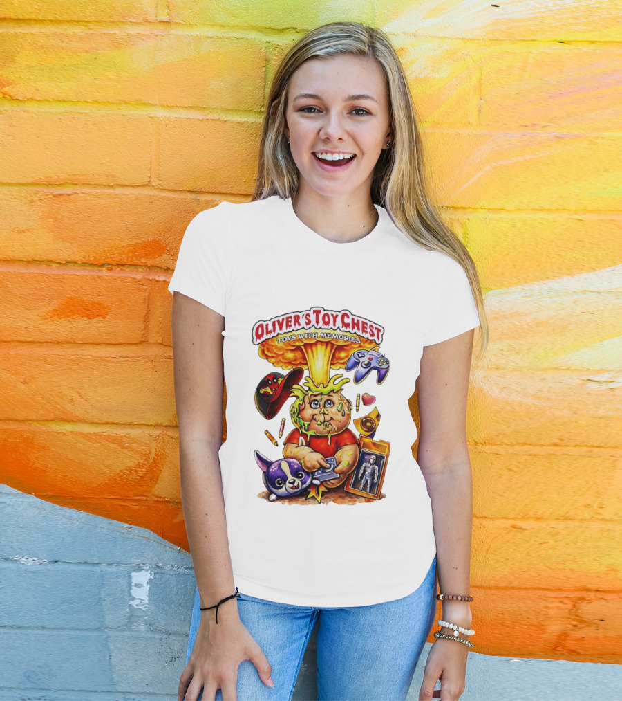 Oliver's Toy Chest Toys With Memories Cartoon Explosion Character Nostalgia T-Shirt