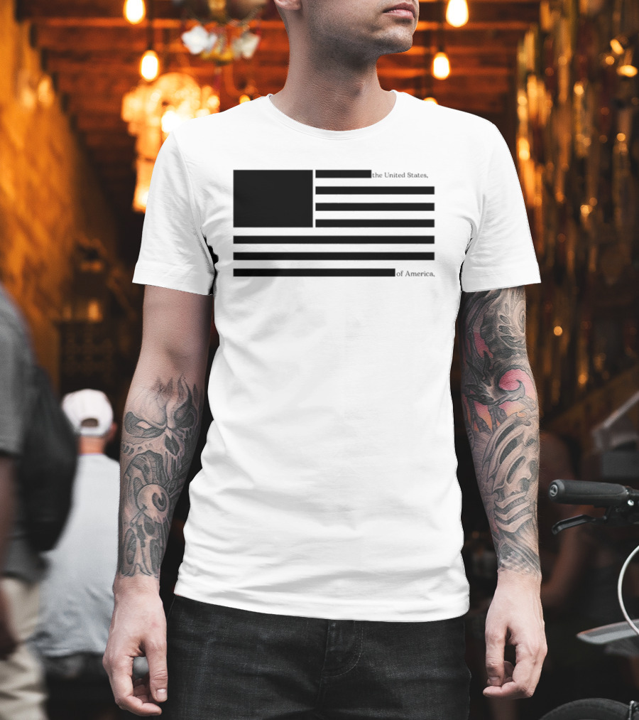 Redacted United States Flag With Blocked Epstein T-Shirt