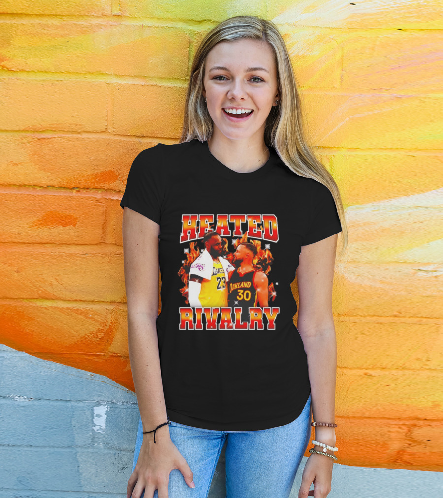 Heated Rivalry Lebron Lakers 23 Steph Oakland 30 T-Shirt