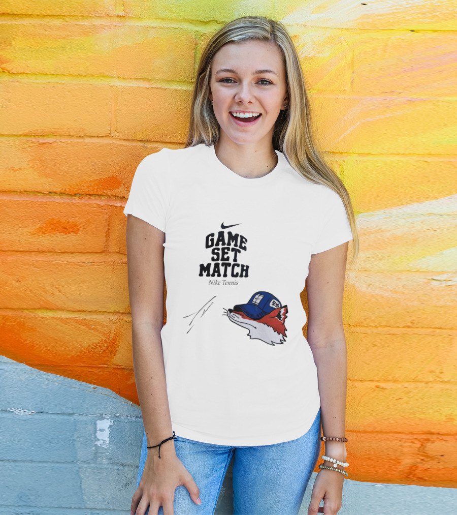 Nike Tennis Game Set Match Fox T-Shirt