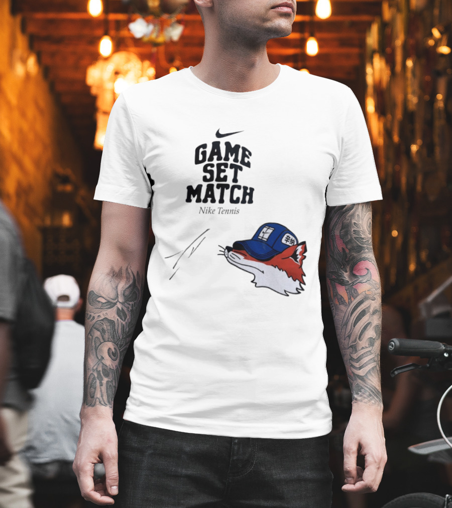 Nike Tennis Game Set Match Fox T-Shirt
