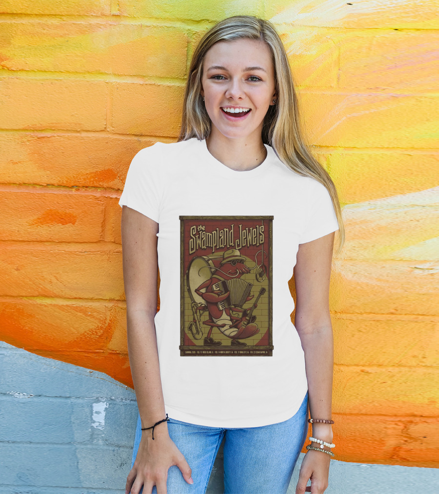 The Swampland Jewels 2026 Tour February Rock Island Davenport North Liberty Iowa City Cedar Rapids T-Shirt