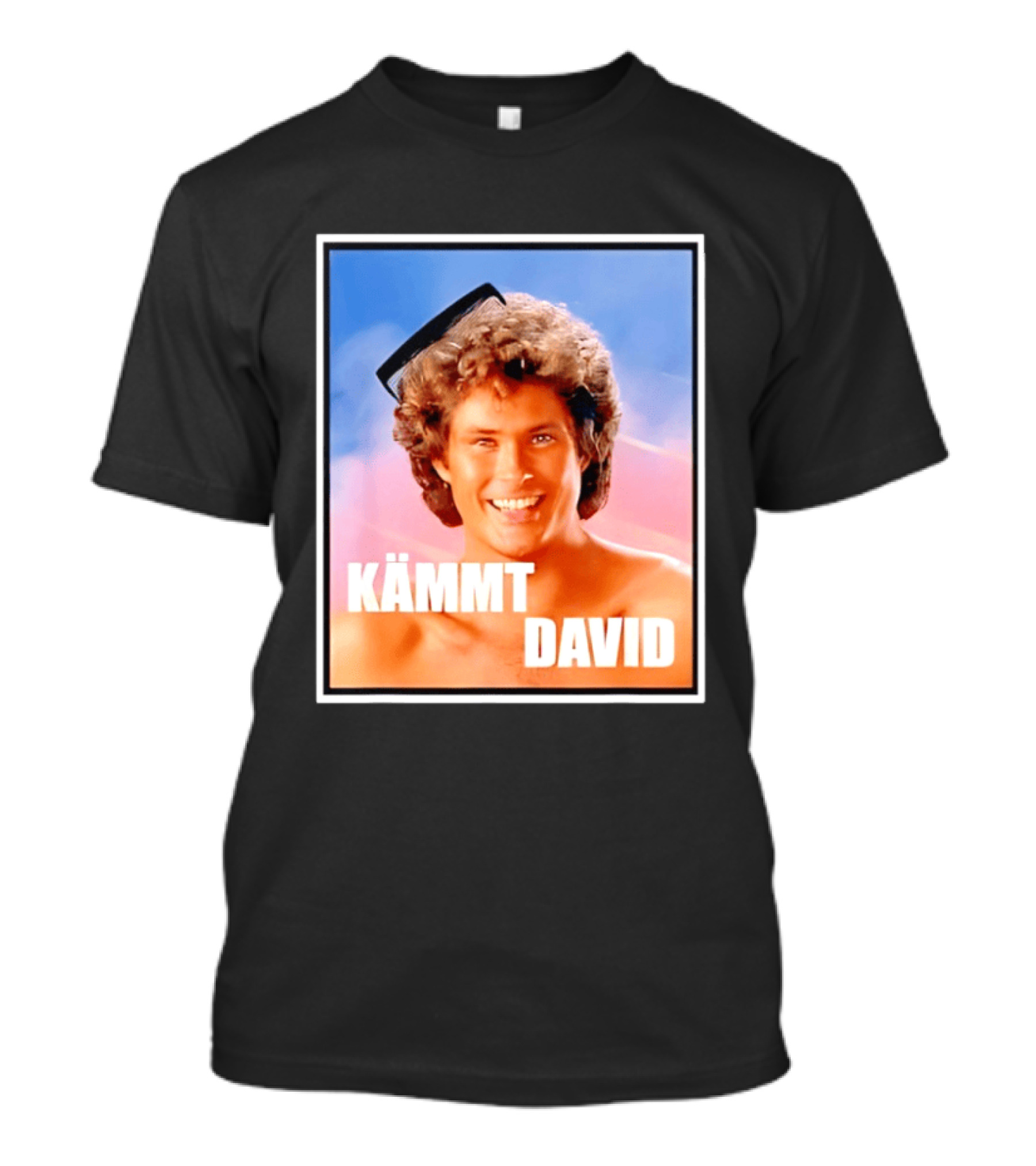 Kämmt David Lustiger Satire Spruch Retro Filmstar Kamm T-Shirt