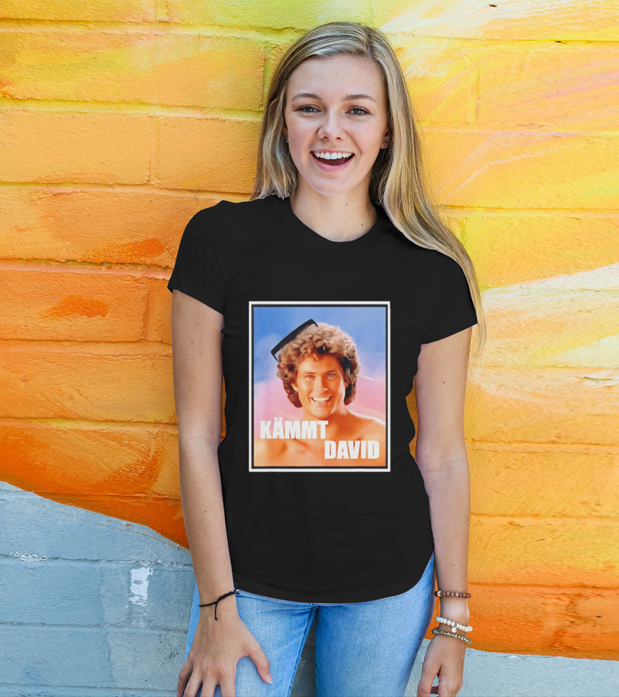Kämmt David Lustiger Satire Spruch Retro Filmstar Kamm T-Shirt