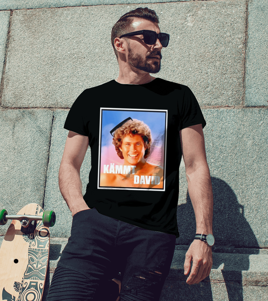 Kämmt David Lustiger Satire Spruch Retro Filmstar Kamm T-Shirt