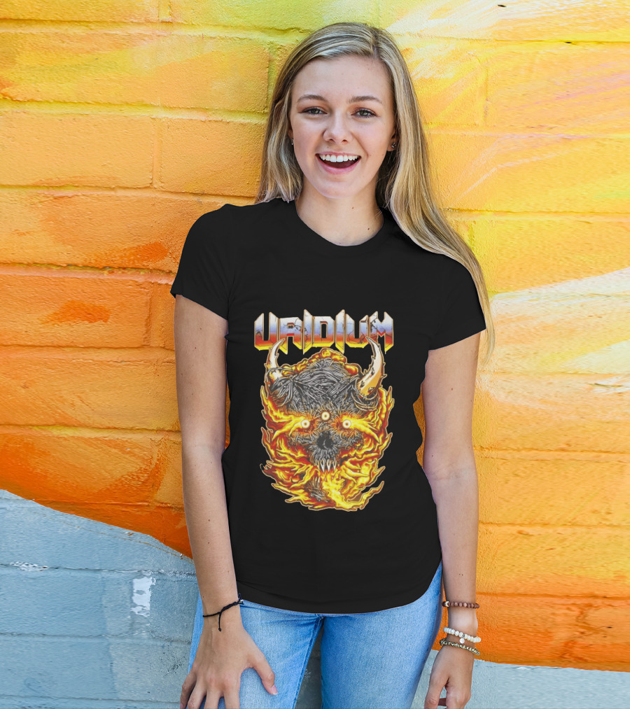 Uridium Heavy Metal Fiery Demon T-Shirt