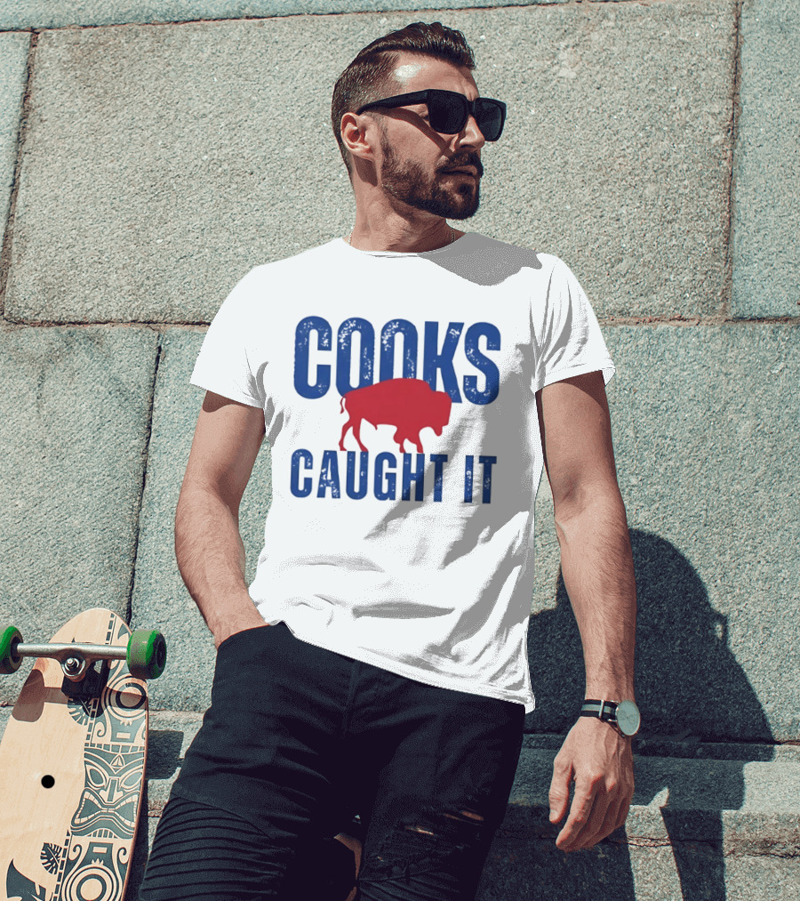 Cooks Caught It Buffalo Bills Red Buffalo T-Shirt