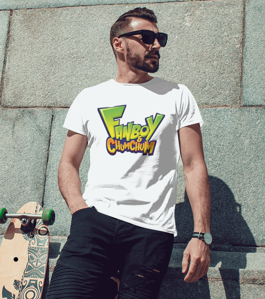 Fanboy And Chum Chum Animated Series Logo Merchandise T-Shirt