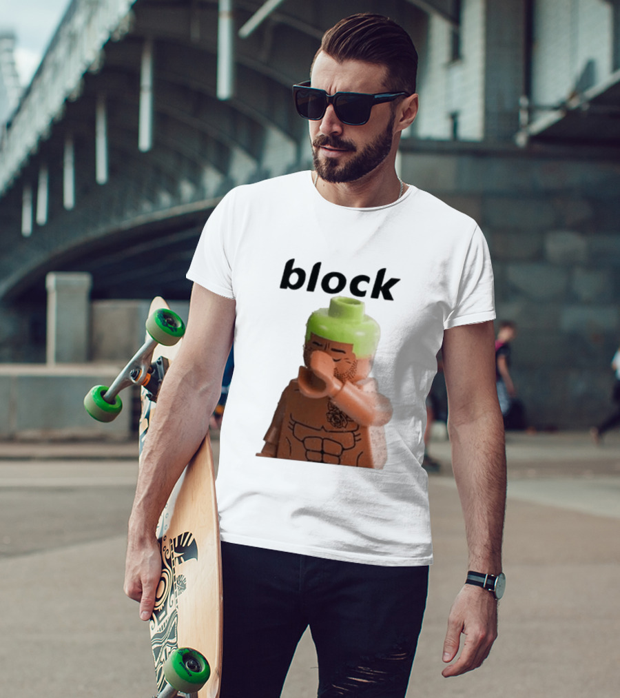 Block The Don Block LEGO Minifigure Style Dabbing Pose T-Shirt