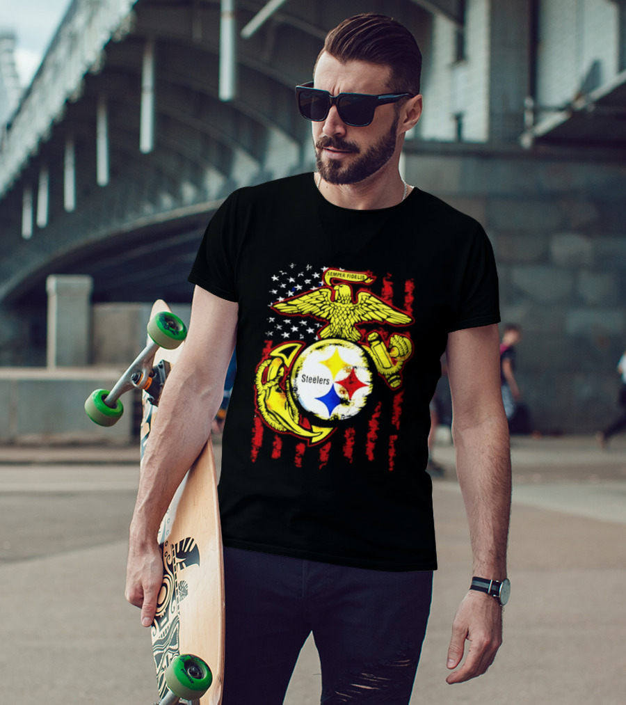 Pittsburgh Steelers United States Marine Corps Symbolic T-Shirt