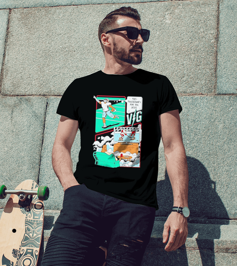 This Touchdowns For You Jesus Violent Gentlemen Hockey Club V/G T-Shirt