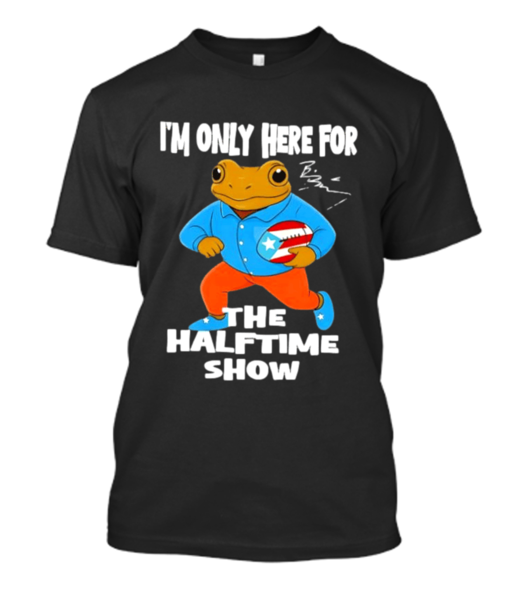 I'm Only Here For The Halftime Show Frog Football T-Shirt