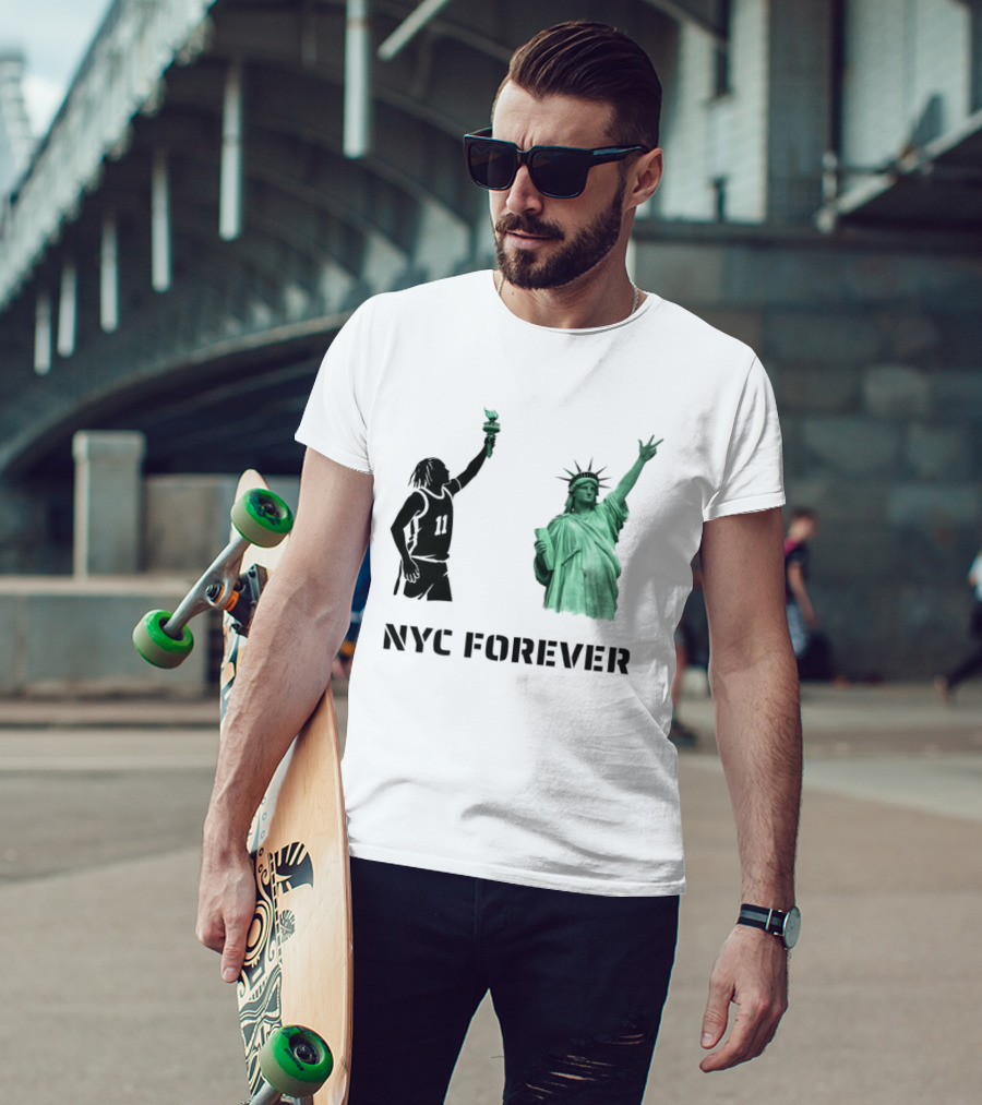 Jalen Brunson 11 Statue Of Liberty NYC Forever New York Knicks 2026 NBA T-Shirt