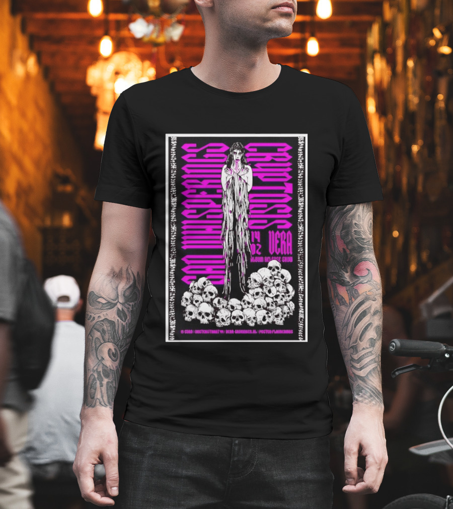 Sad Whisperings Cryptosis Album Release Show 14 02 Groningen Vera Skulls T-Shirt