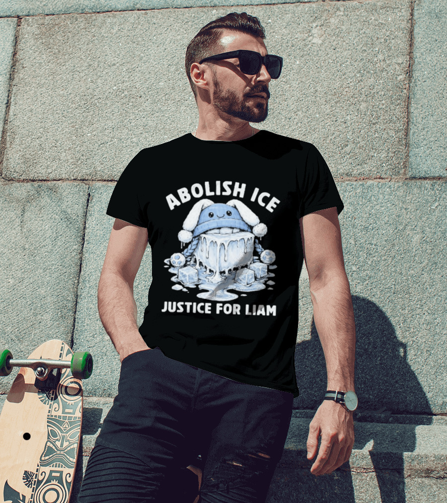Abolish ICE Justice For Liam Melted Ice With Cute Cartoon Face T-Shirt