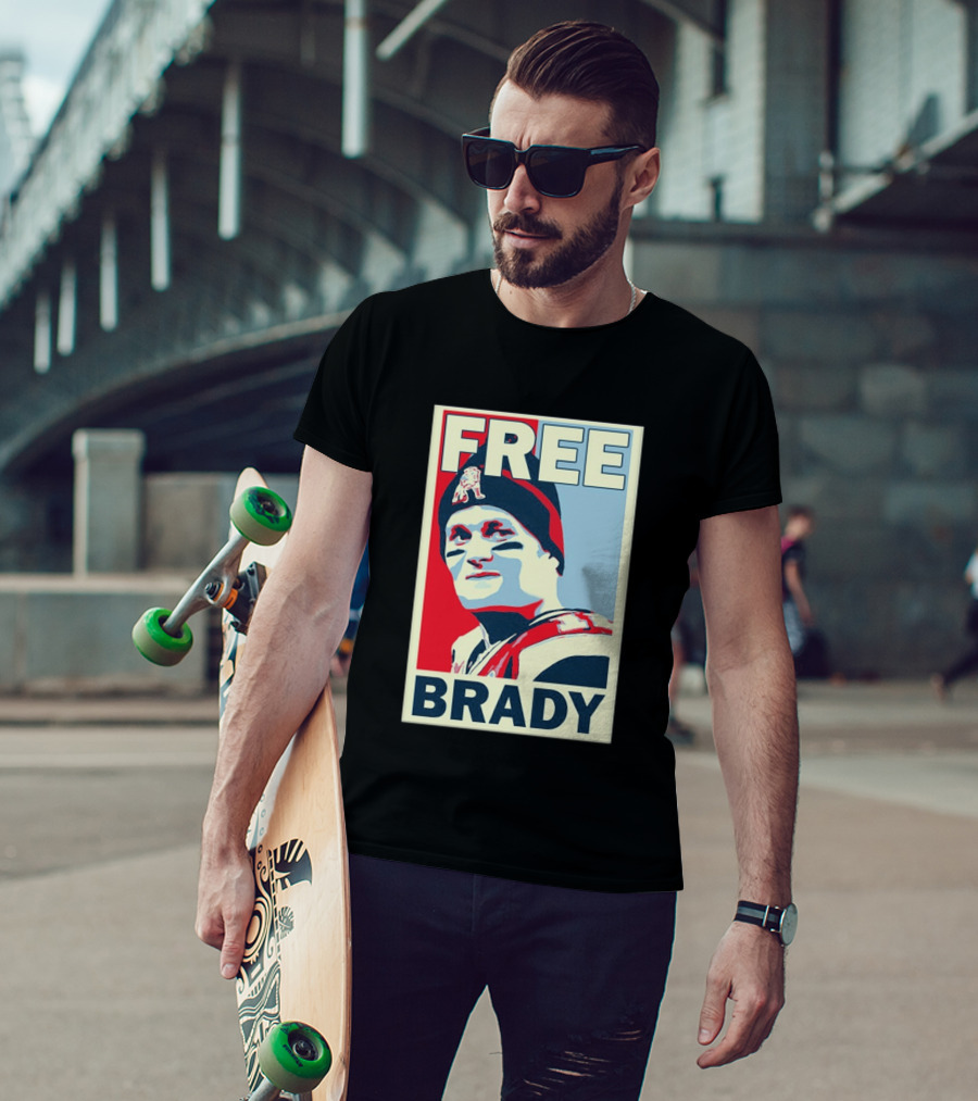 New England Patriots Free Brady Style Sports T-Shirt