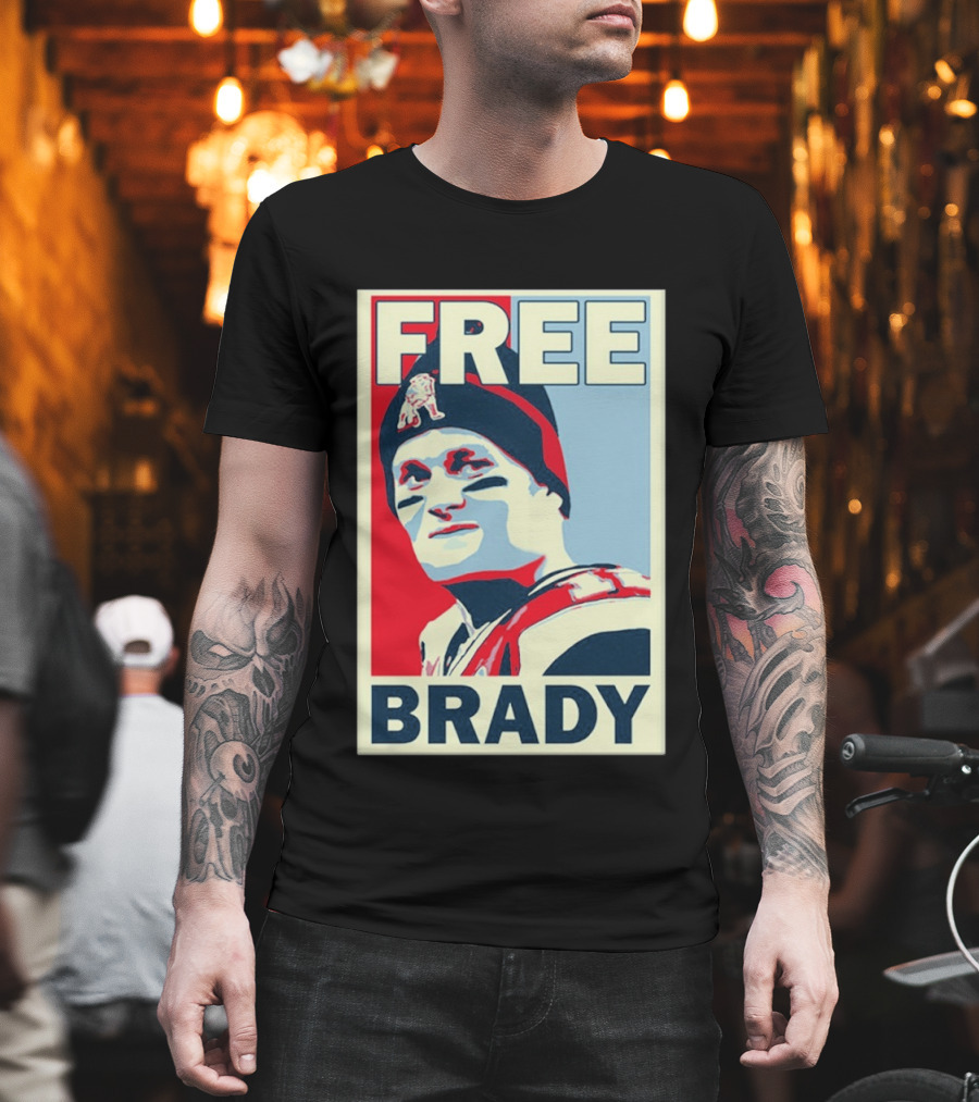 New England Patriots Free Brady Style Sports T-Shirt