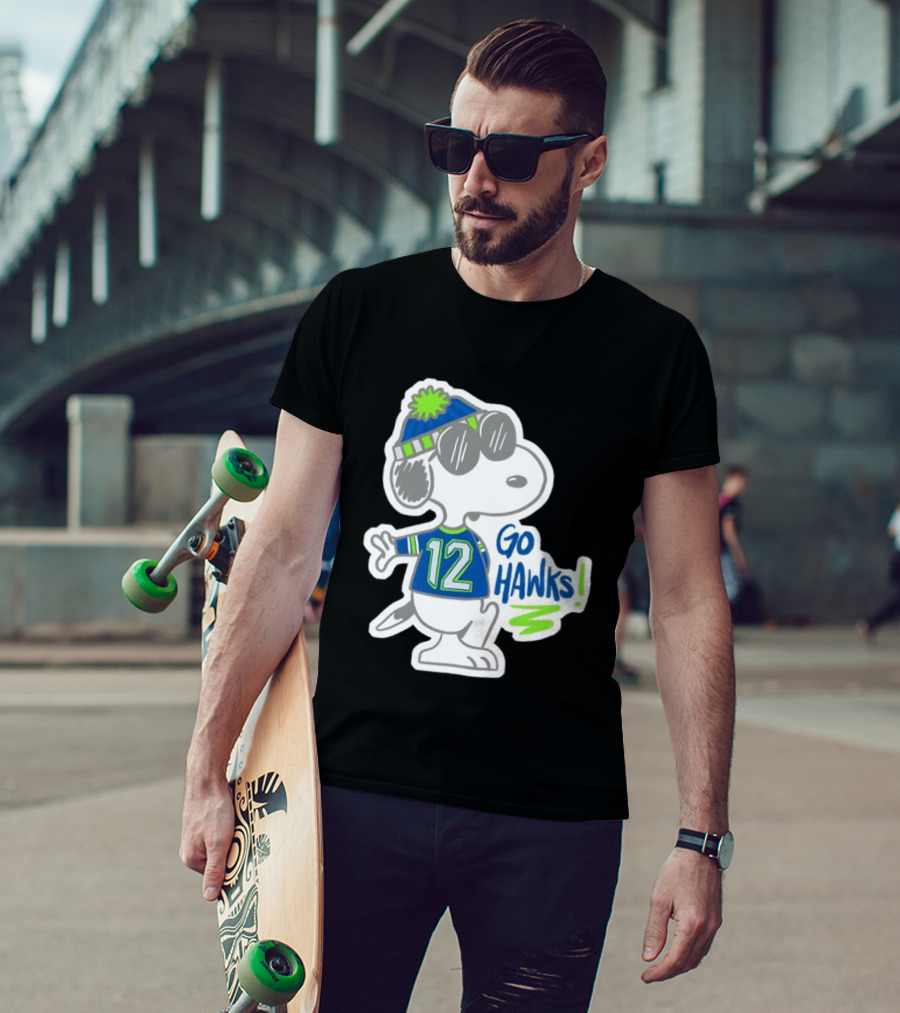 Snoopy 12 Seattle Seahawks Outfit Go Hawks T-Shirt