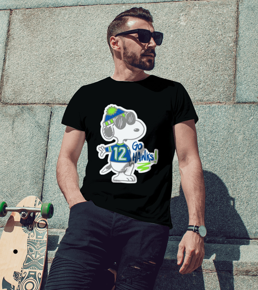 Snoopy 12 Seattle Seahawks Outfit Go Hawks T-Shirt