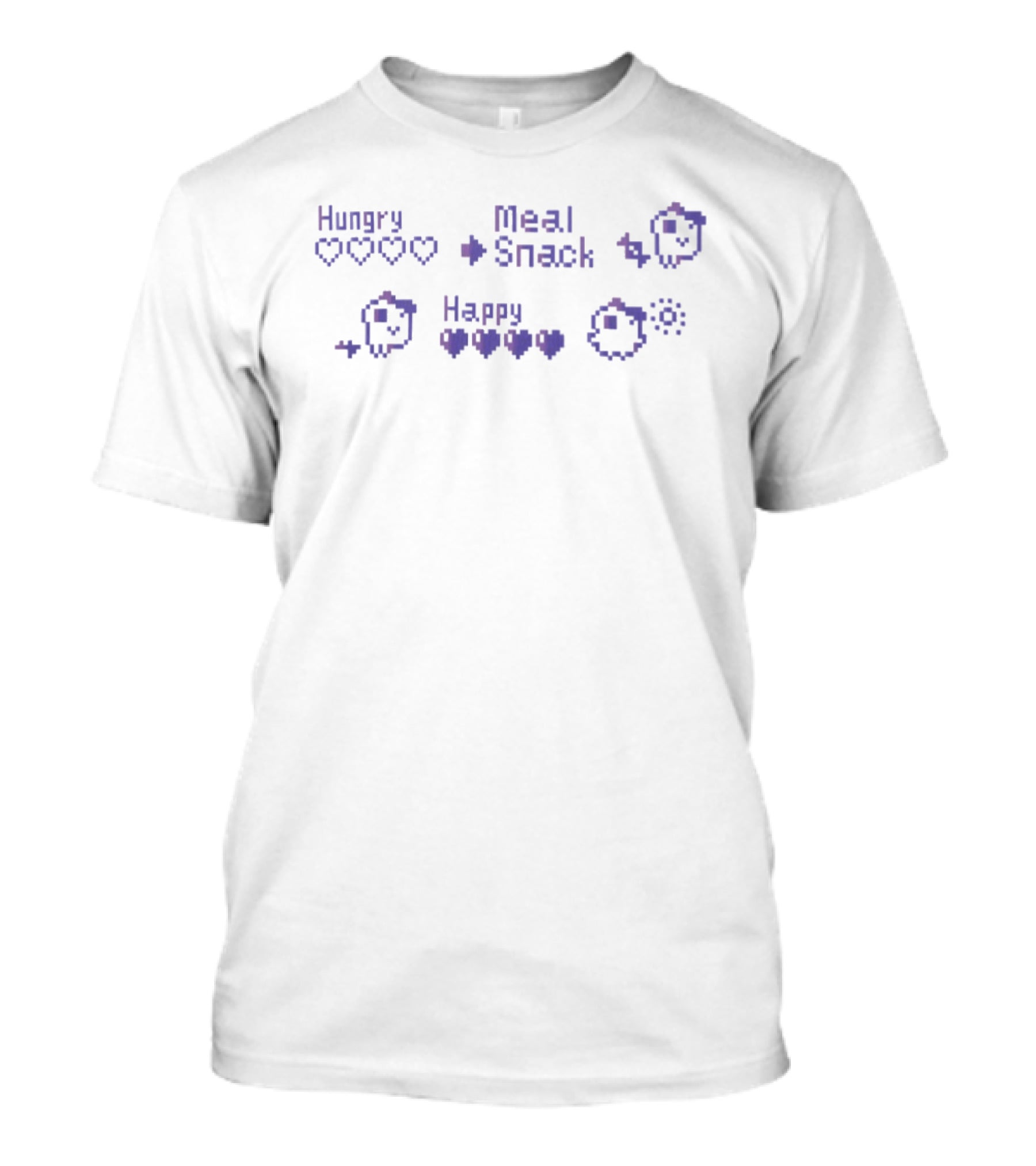 Hungry Meal Snack Happy Pixel Hearts Retro Game Chicken T-Shirt