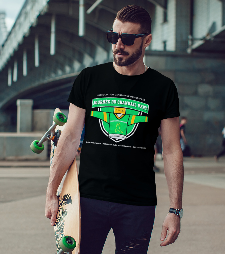 L'association Canadienne Des Greffes Solidarité Humboldt Journée Du Chandail Vert Avril T-Shirt