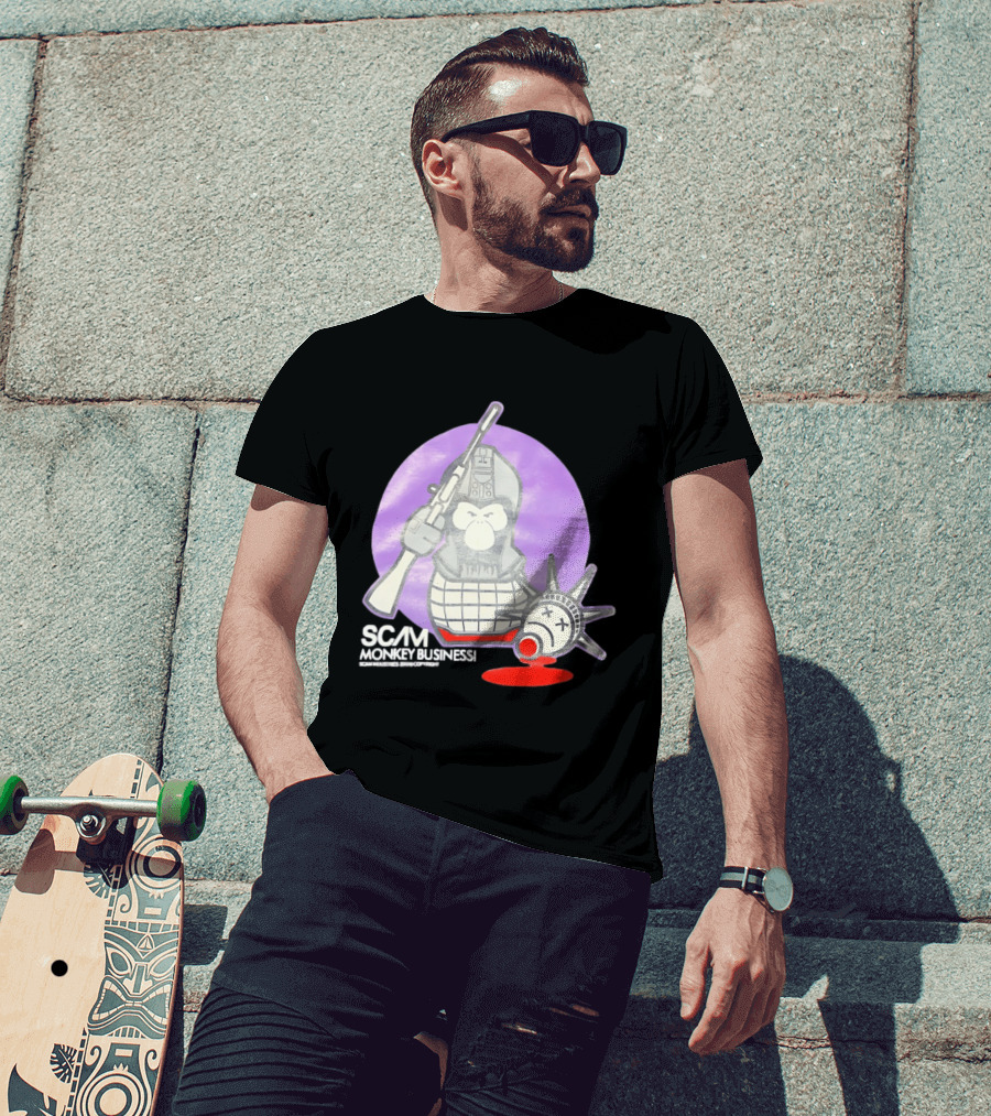 Scam Monkey Business Industries 2010 Liberty Statue T-Shirt