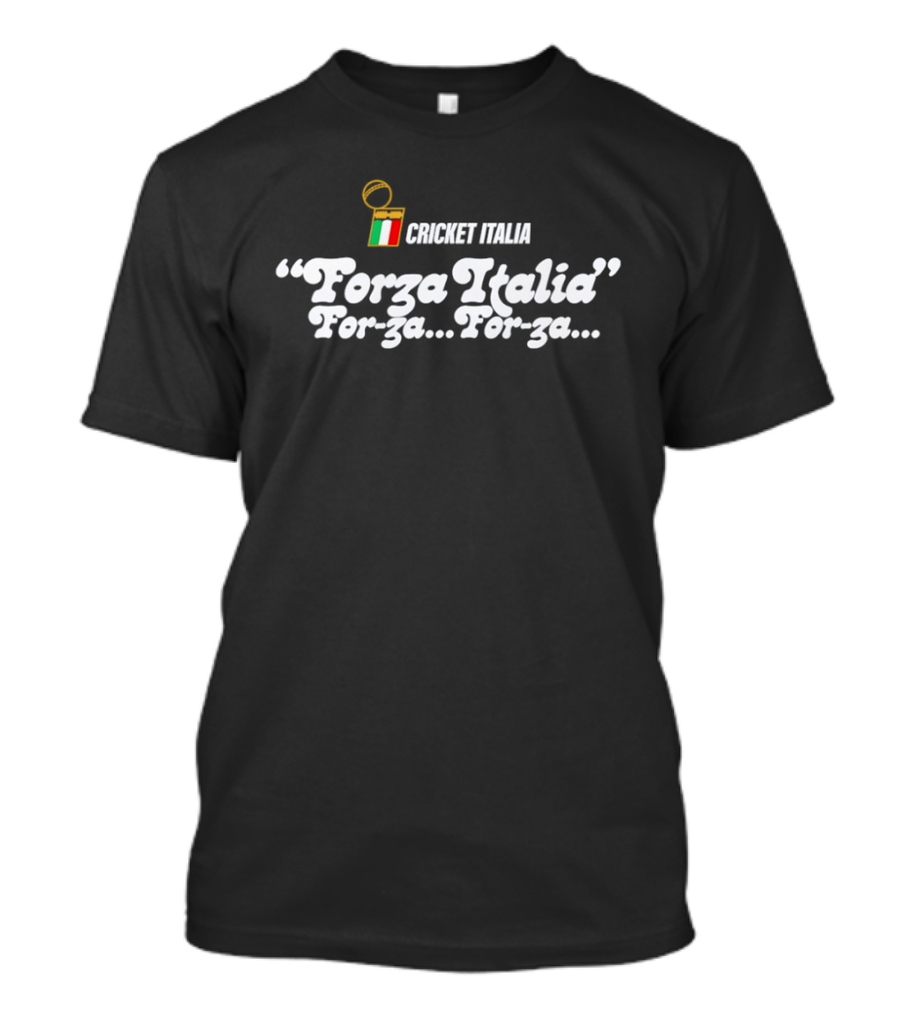 Cricket Italia Forza Italia Forza Forza Italian Flag T-Shirt