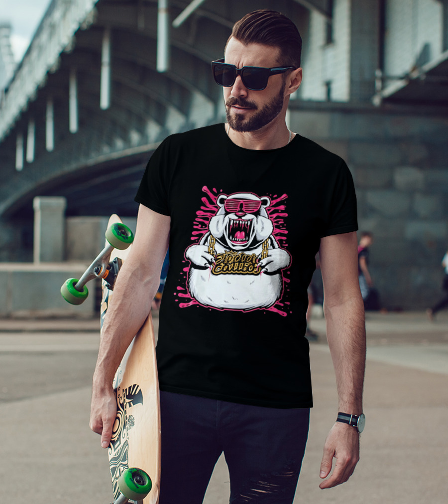 Electric Callboy Band Polar Bear Bling Sunglasses And Gold Chain T-Shirt