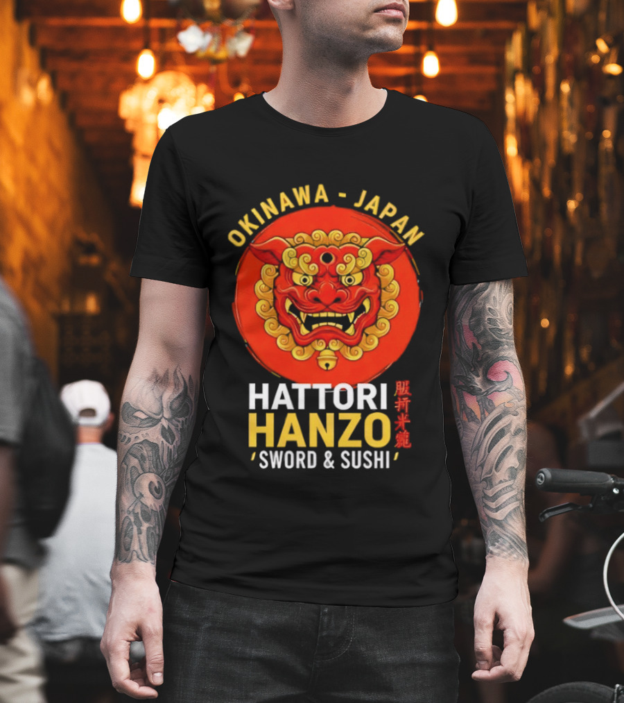 Okinawa Japan Hattori Hanzo Sword and Sushi T-Shirt