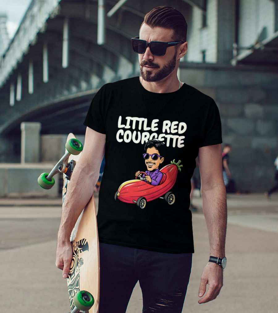 Little Red Courgette Prince Cartoon Funny Car Driving T-Shirt