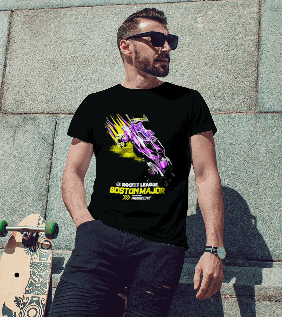 Rocket League Boston Major 2023 Presented By Progressive Colorful Car T-Shirt