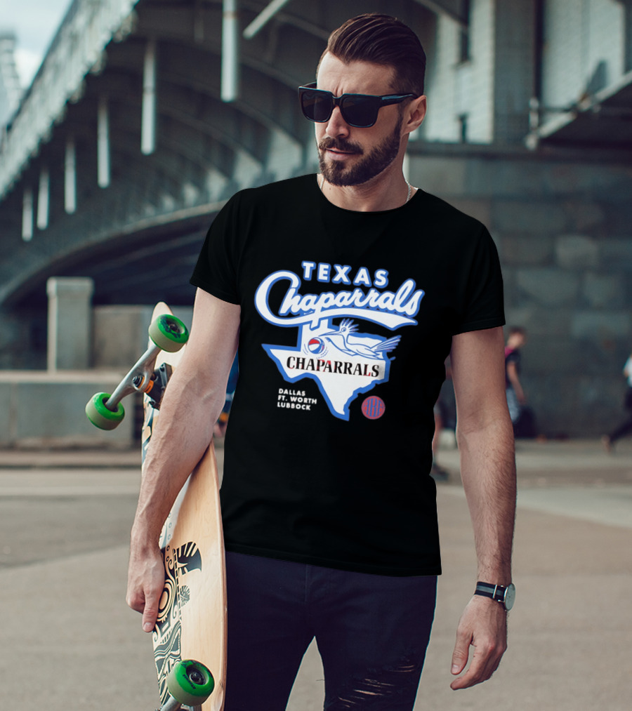 Texas Chaparrals Roadrunner American Basketball Association Dallas Ft Worth Lubbock T-Shirt