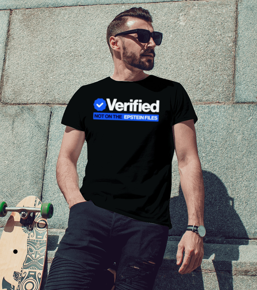 Verified Not On The Epstein Files Blue Checkmark T-Shirt