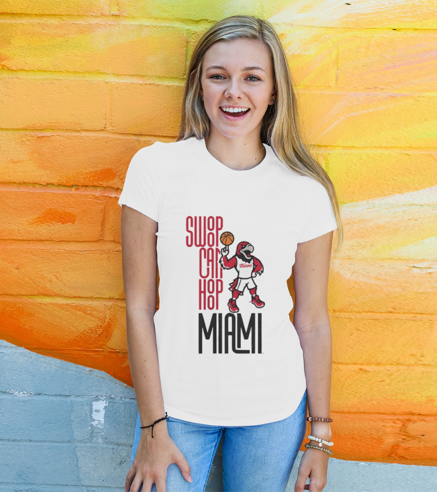 Swoop Can Hoop Miami RedHawks Basketball T-Shirt
