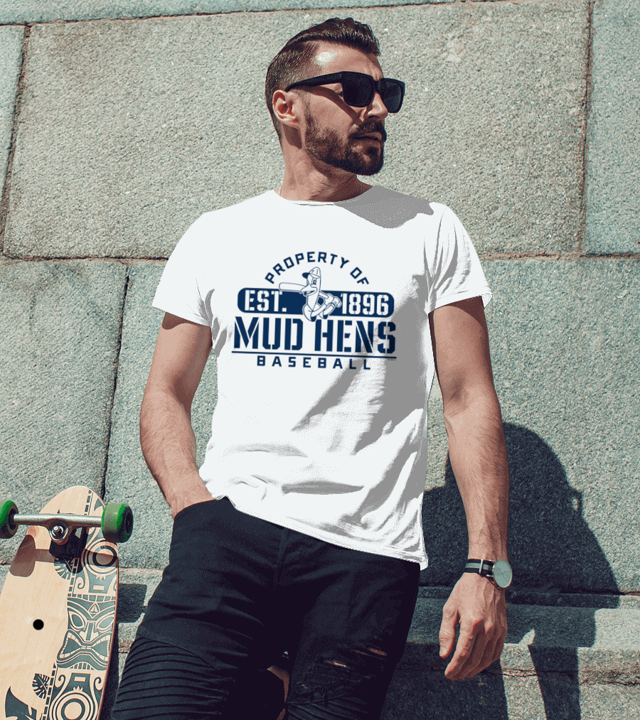 Property Of Mud Hens Baseball Est 1896 T-Shirt