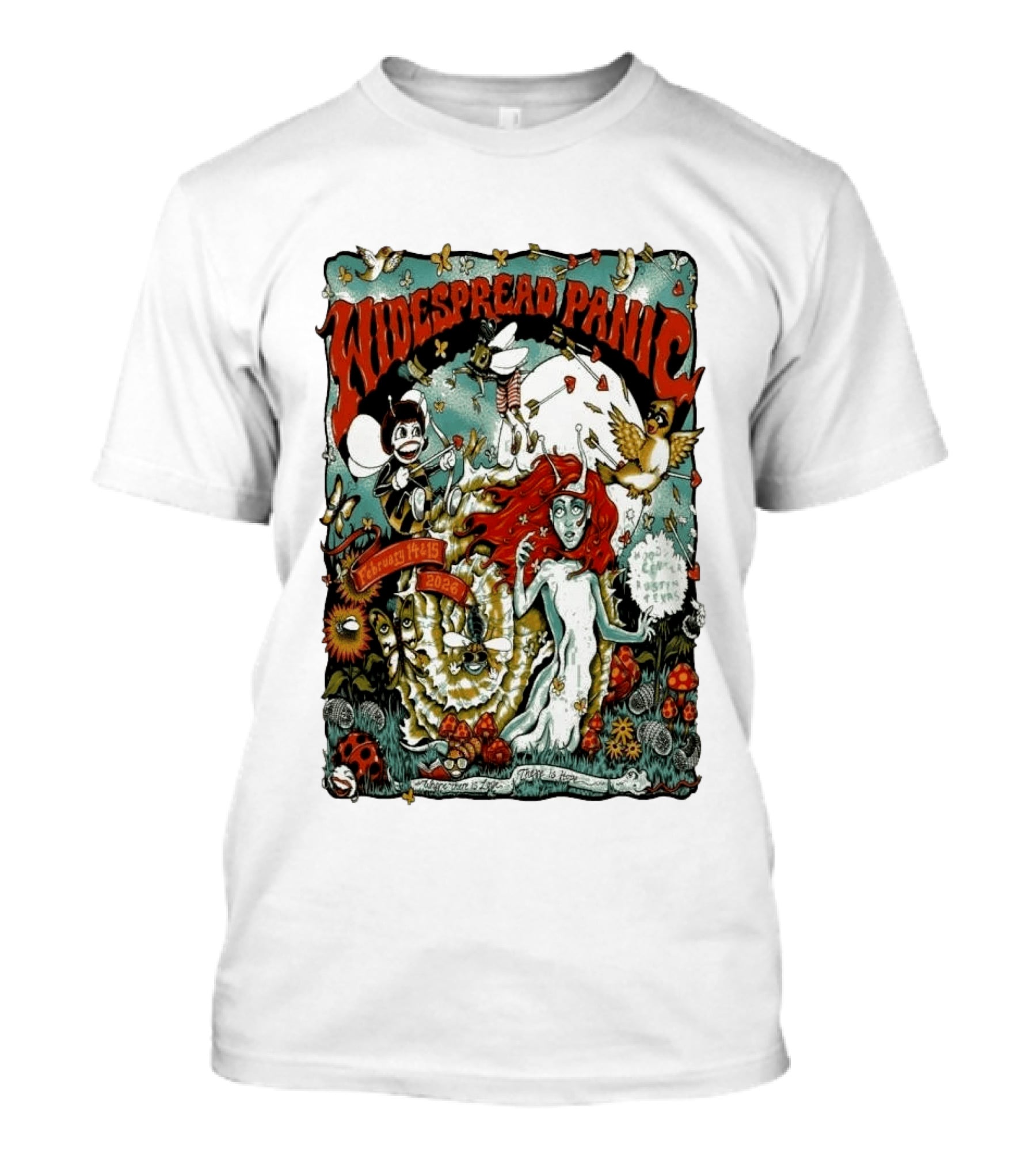Widespread Panic Moody Center Austin TX February 14 15 2026 Psychedelic Concert Event T-Shirt