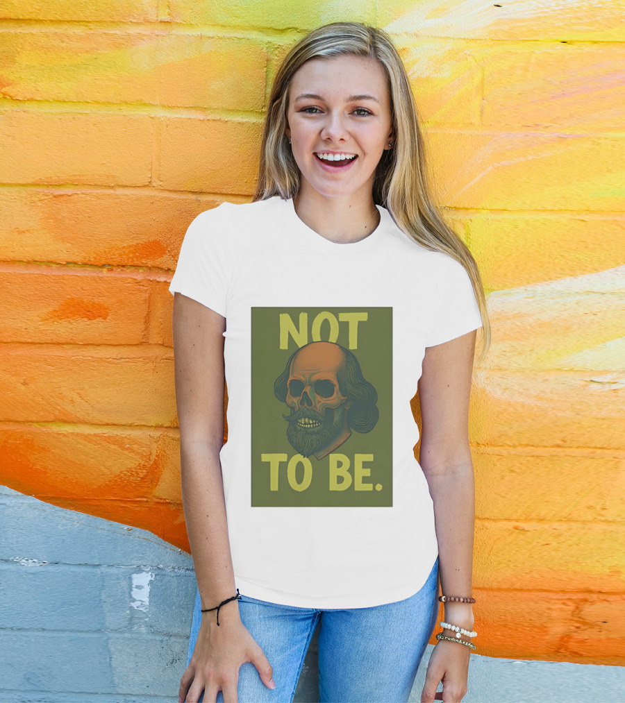 Skull Shakespeare Not To Be Hamlet Mashup T-Shirt