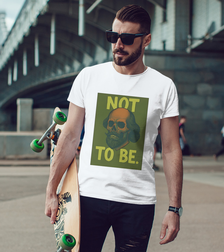 Skull Shakespeare Not To Be Hamlet Mashup T-Shirt