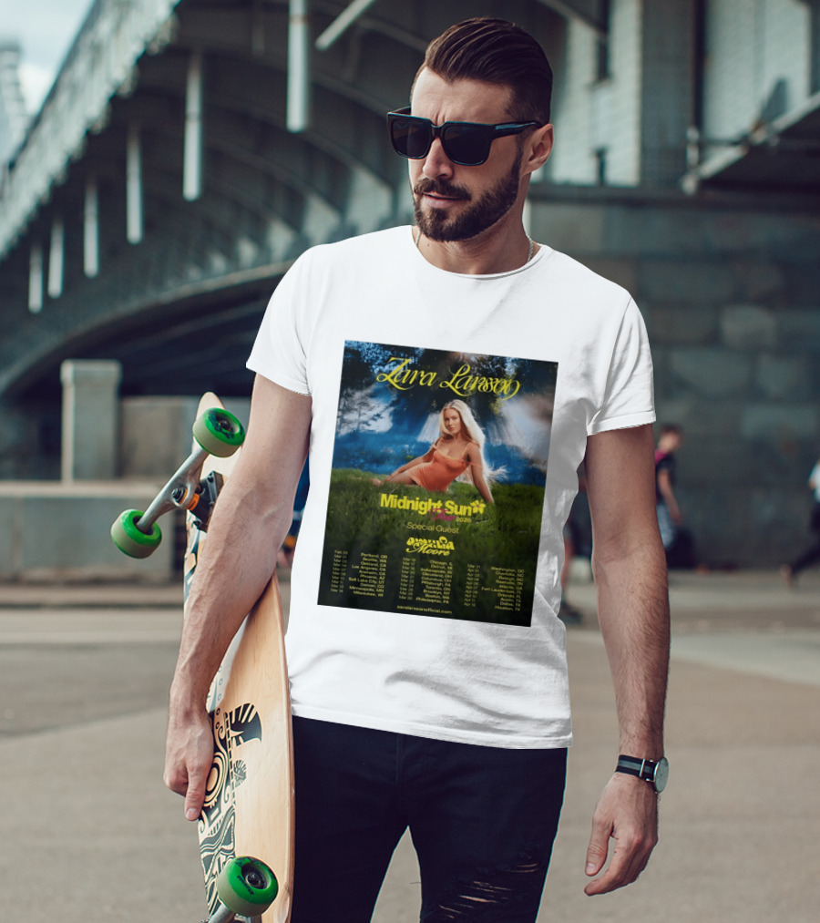 Zara Larsson Midnight Sun Tour 2026 Special Guest Moore Dates And Locations T-Shirt