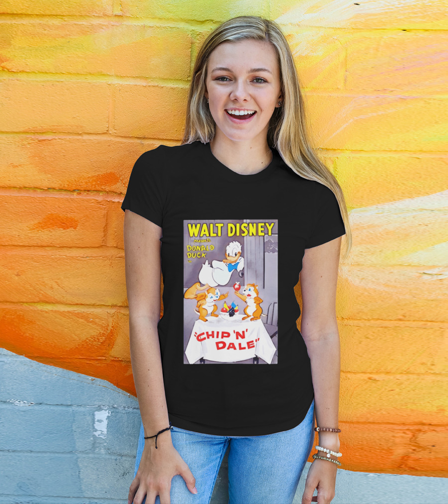 Walt Disney Donald Duck Chip 'N' Dale Vintage Animation T-Shirt