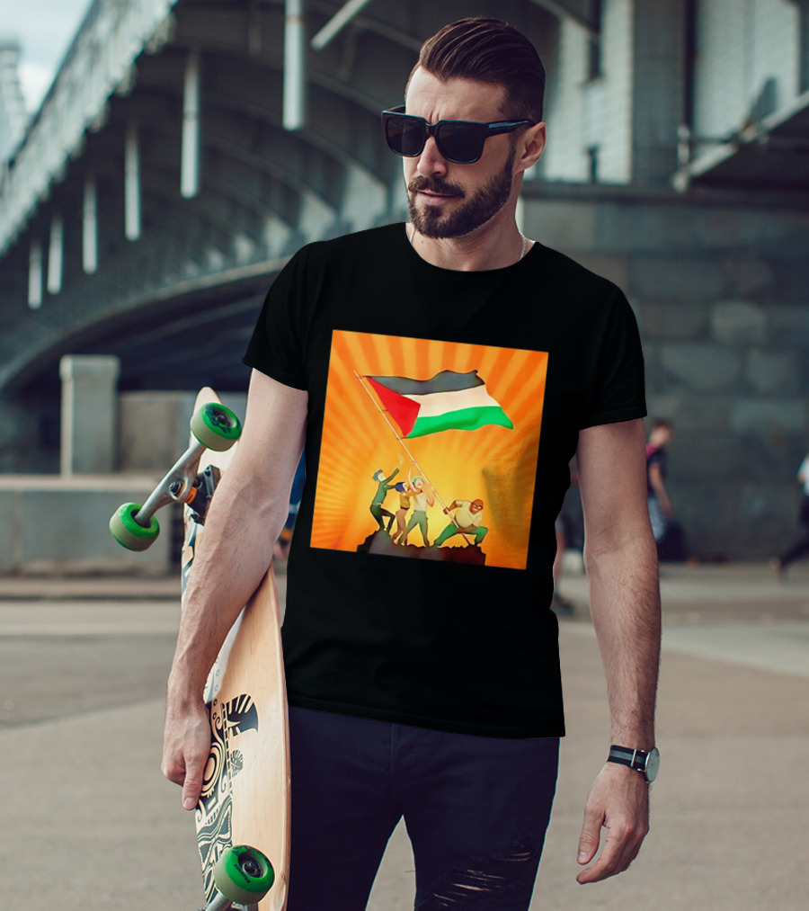 Gorillaz X Together For Palestine Flag Raising T-Shirt