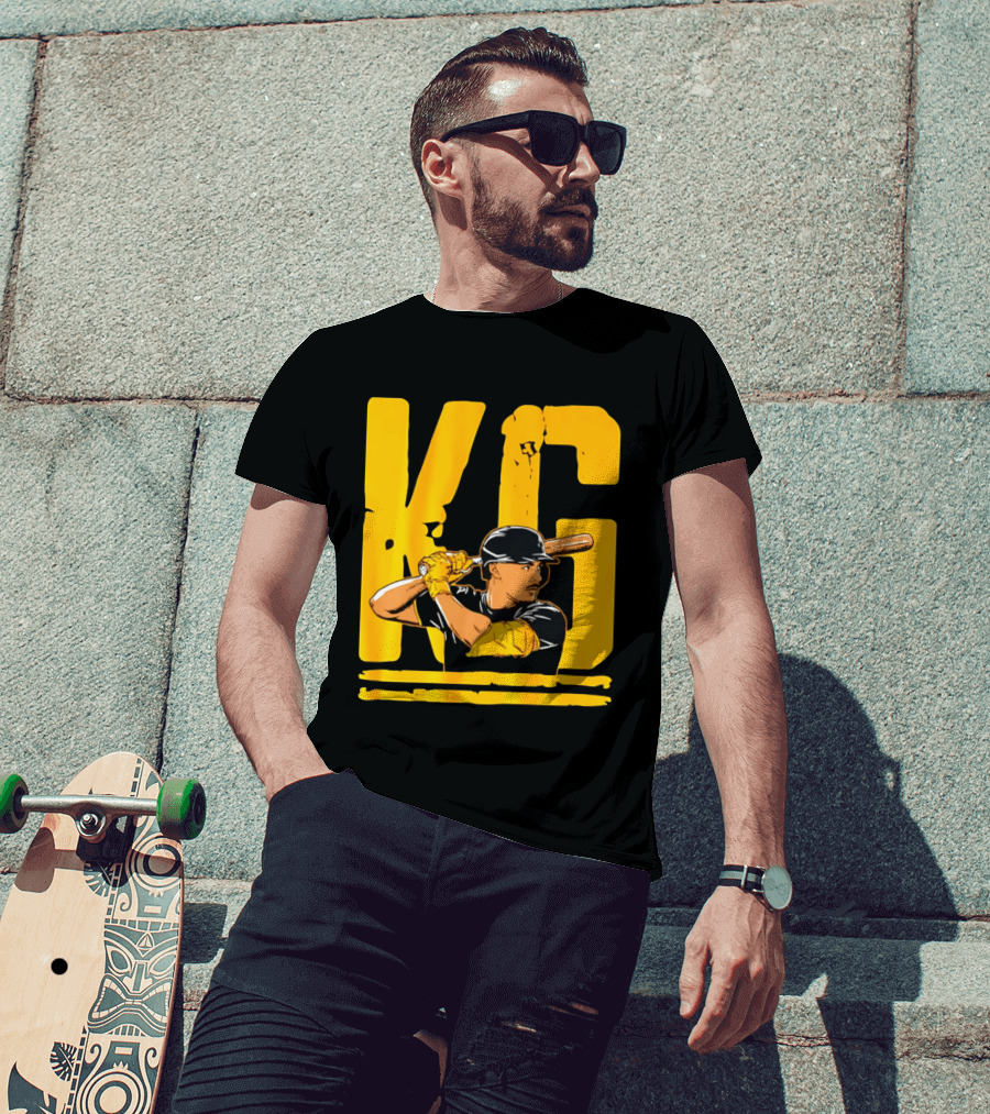 KG Konnor Griffin Pittsburgh Pirates Baseball Batter Cartoon T-Shirt