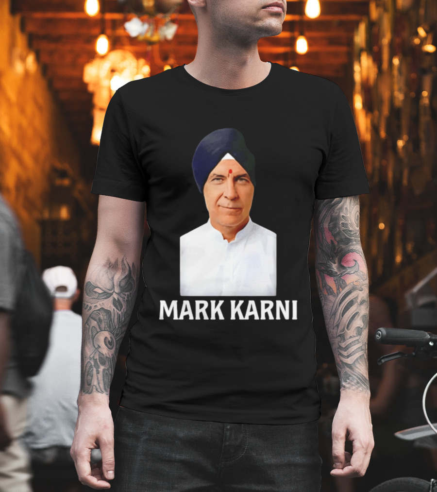 Mark Carney Turban Portrait Mark Karni T-Shirt