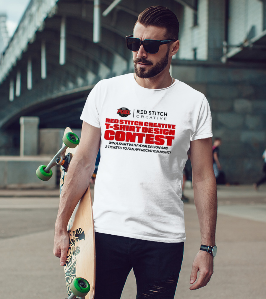 Fuel Red Stitch Creative Contest Win Fan Appreciation Night Tickets T-Shirt