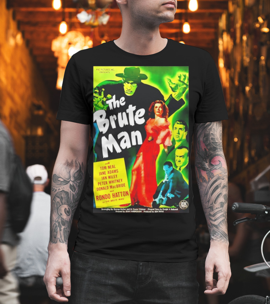 The Brute Man Rondo Hatton Tom Neal Jane Adams Jan Wiley Classic Horror Film T-Shirt