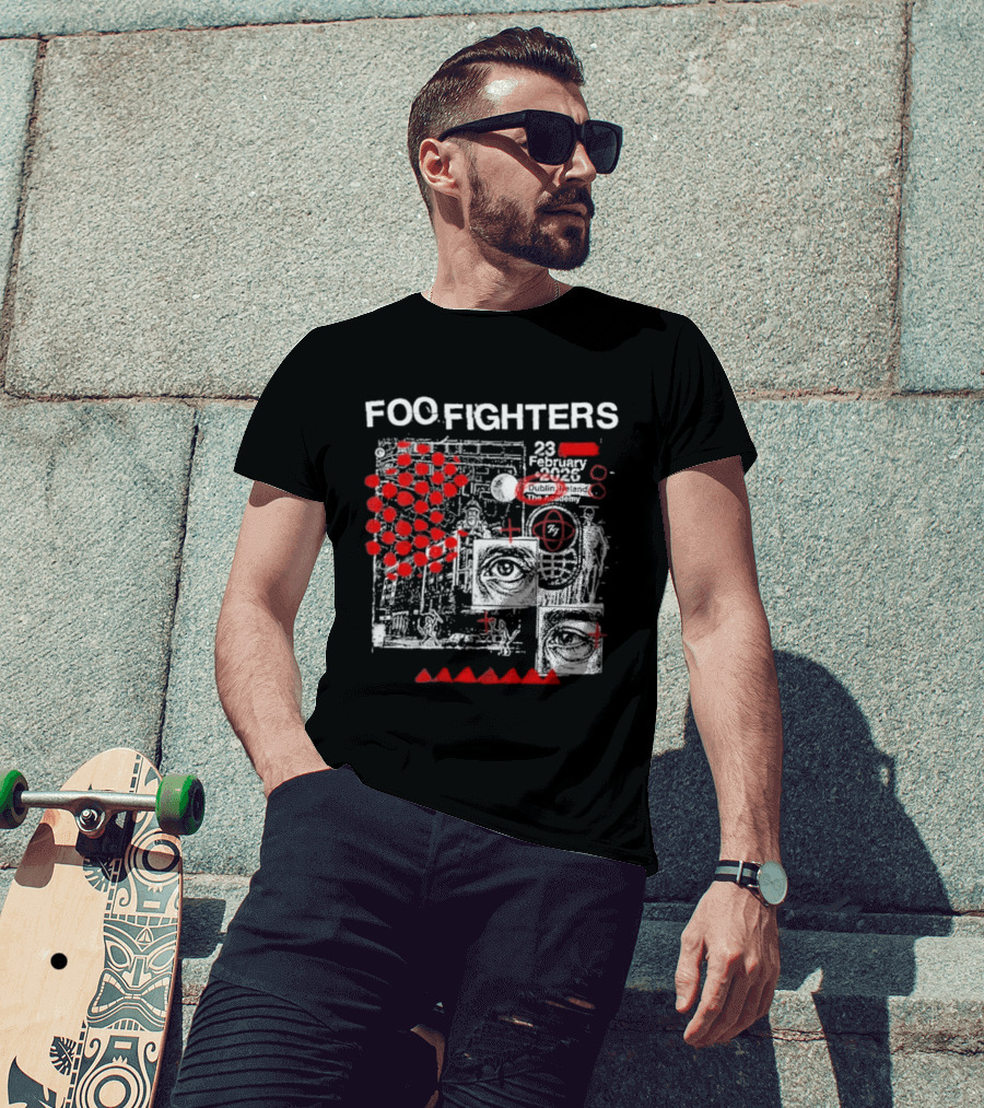 Foo Fighters 23 February 2026 Dublin The Academy Ireland Concert Event T-Shirt